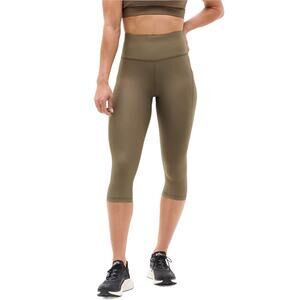 Athleta Interval Stash High Rise Capri Leggings Sz S New $99 Clay Brown 21” Ins